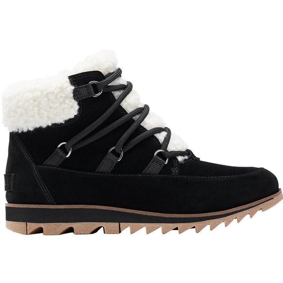 Sorel Harlow Lace Cozy Boots Velvet Black/Gum Women's Size 7 - Picture 1 of 4